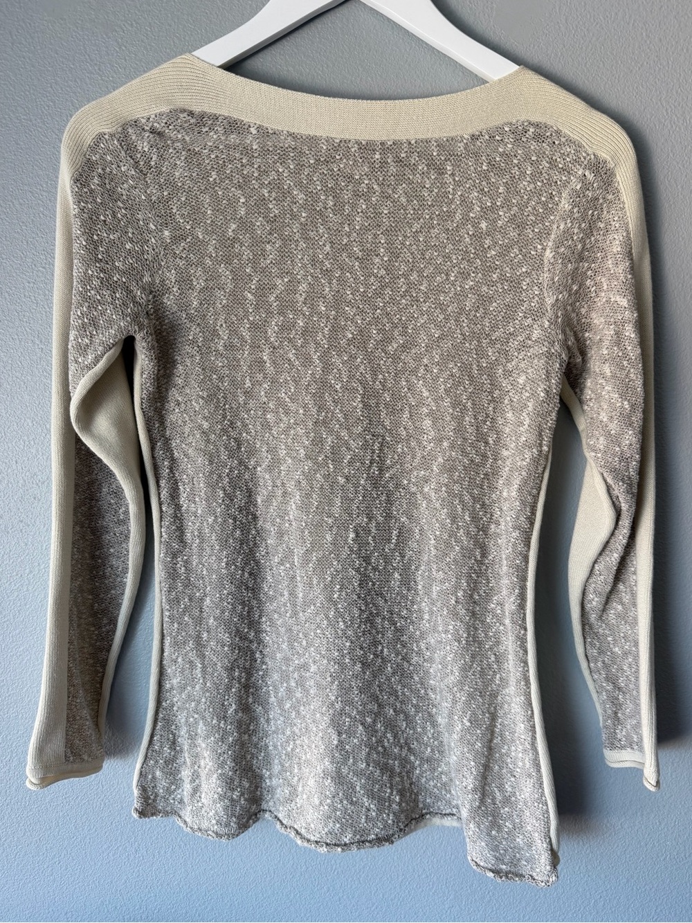 Sundance tan grey mixed knit long sleeve sweater Women’s sz S